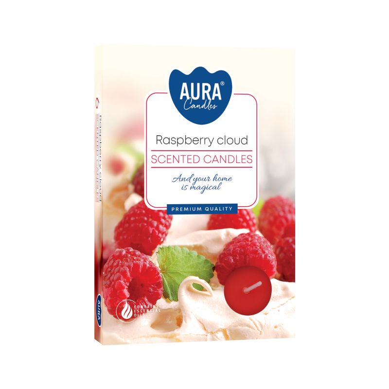 Set of 6 Scented Tealights - Raspberry Cloud product image