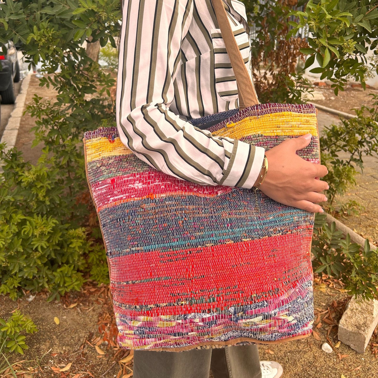 Recycled Big Rug Bag - Shades of Pink product image