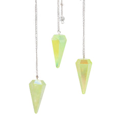 Six Sided Pendulum - Aurora Crystal Pale Green - 4cm product image 3