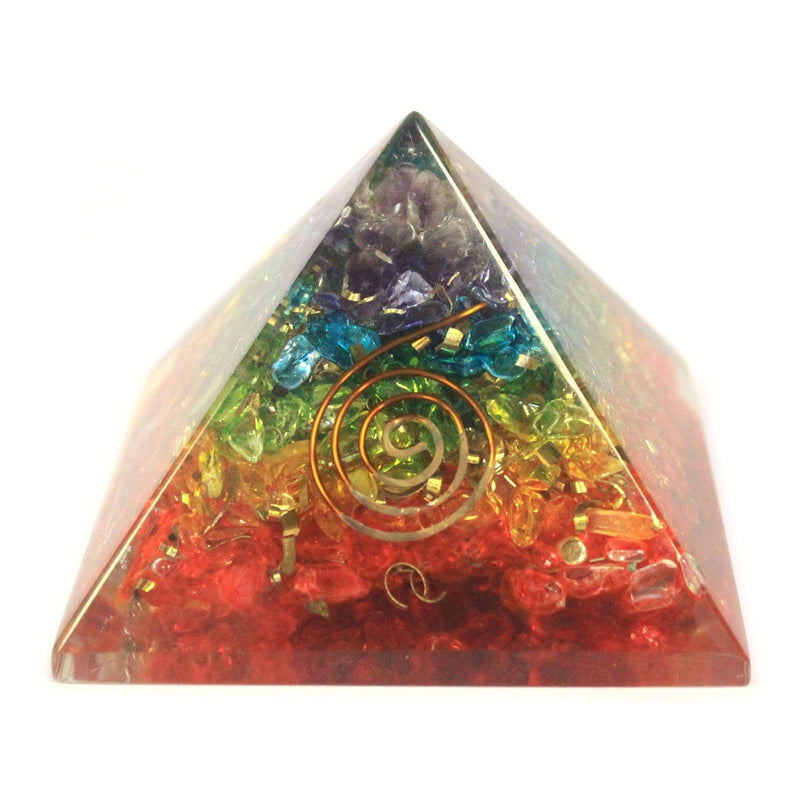 Lrg Orgonite Pyramid 70mm - Chakra Gemchips product image