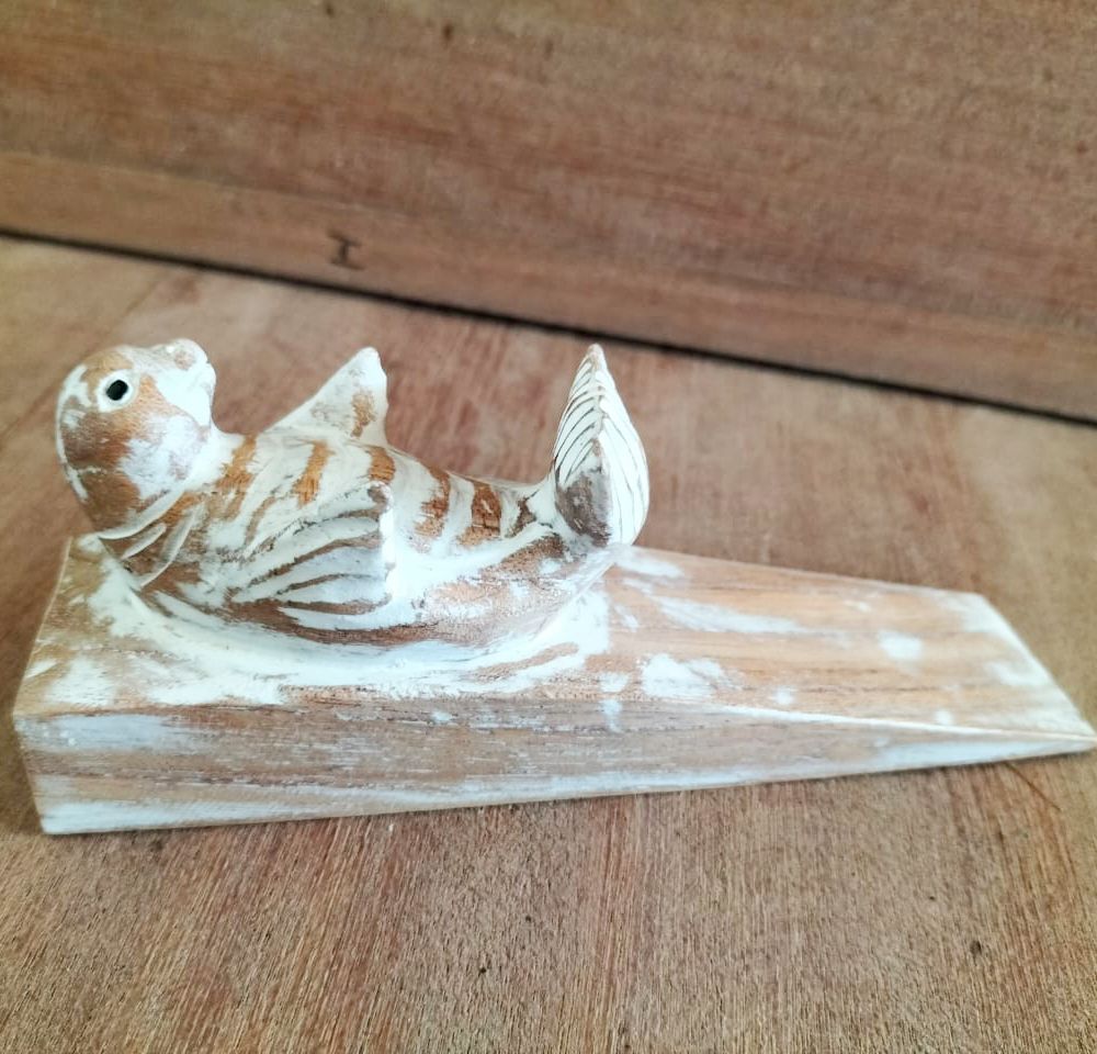 Hand carved Doorstop - Baby Seal product image