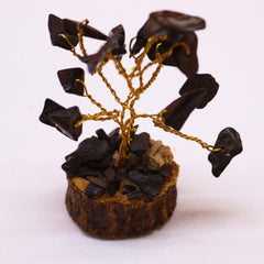 Mini Gemstone Tree On Wood Base - Black Agate (15 stones) product image 2