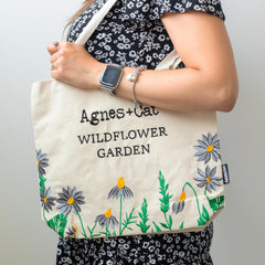 Agnes + Cat Wildflower Garden Tote Bag - Purple Flowers product image 2