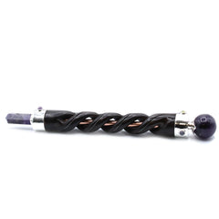 Spiral Carving Healing Wand - Copper Pipe Amethyst product image
