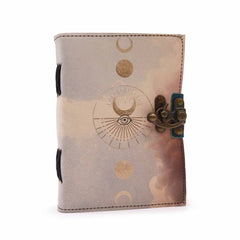Leather "Moon Phases" Deckle-edge Notebook product image 2