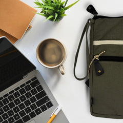 Canvas Large Laptop Pouch - Olive product image 2