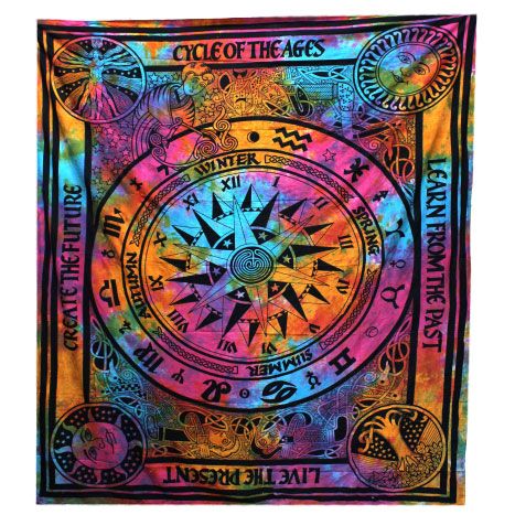 Double Cotton Bedspread + Wall Hanging - Circle of Ages product image