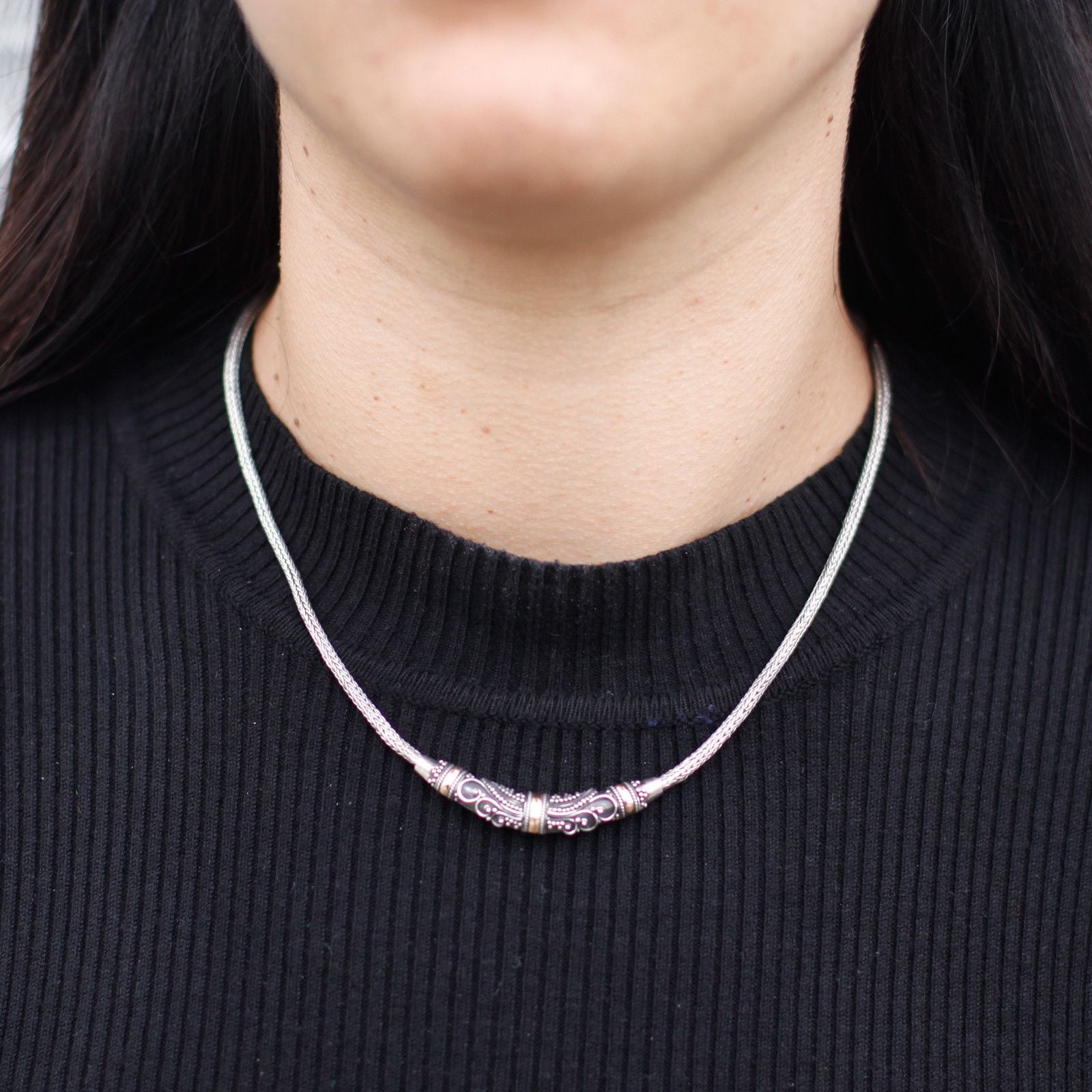 Silver & Gold Necklace - Tribal product image