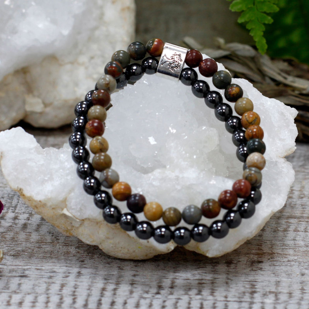 Magnetic Gemstone Bracelet - Picasso Jasper product image 2