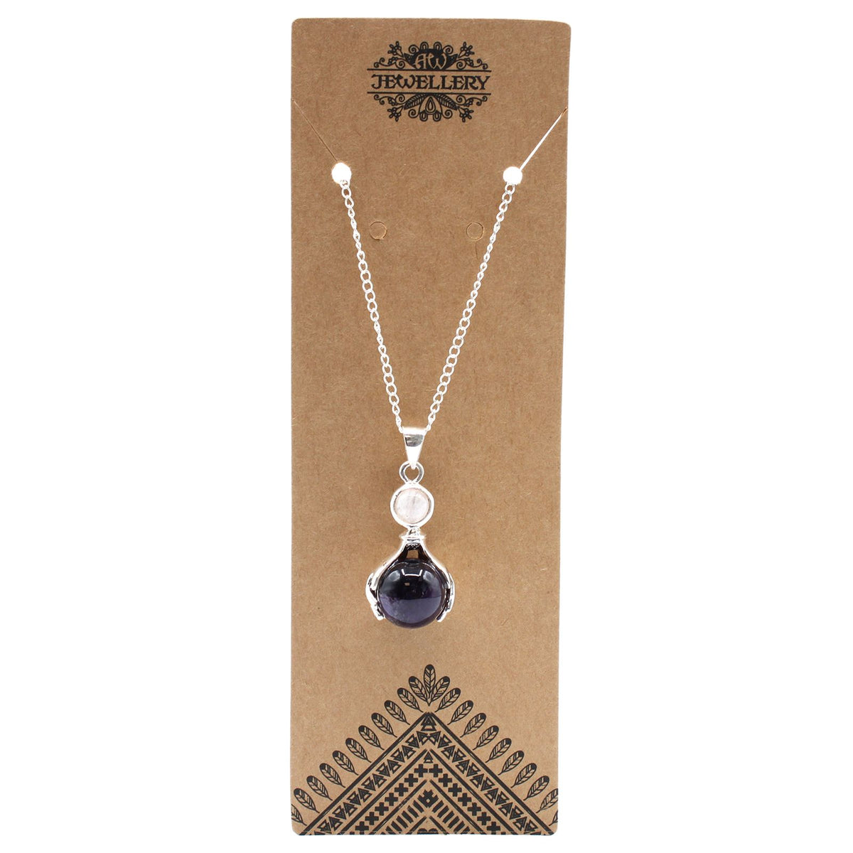 Gemstone Healing Hands Pendant - Amethyst product image 2