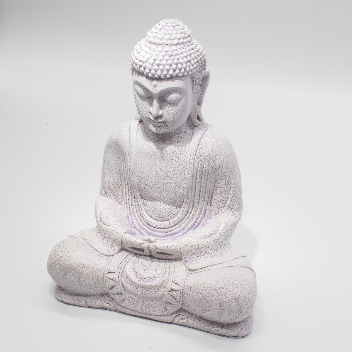 Meditation Buddha Lamp Lavender Crackle - Oval Stand product image 4