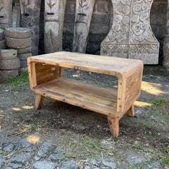 Small Rounded Coffee Table - Recycled Wood product image