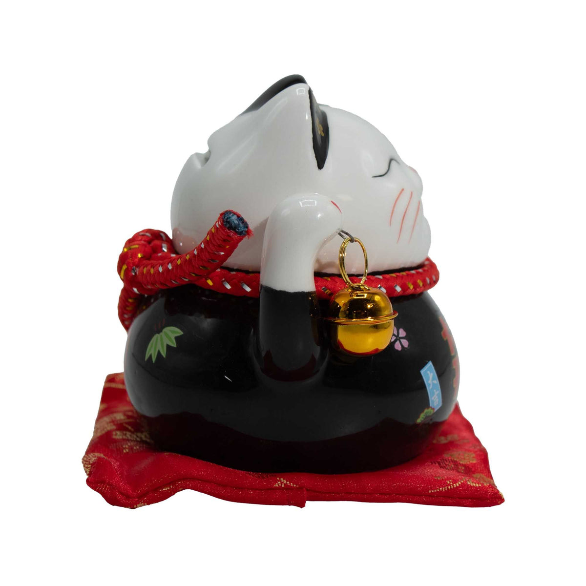 Ceramic Money Cat Bank - Black on Cushion product image 2