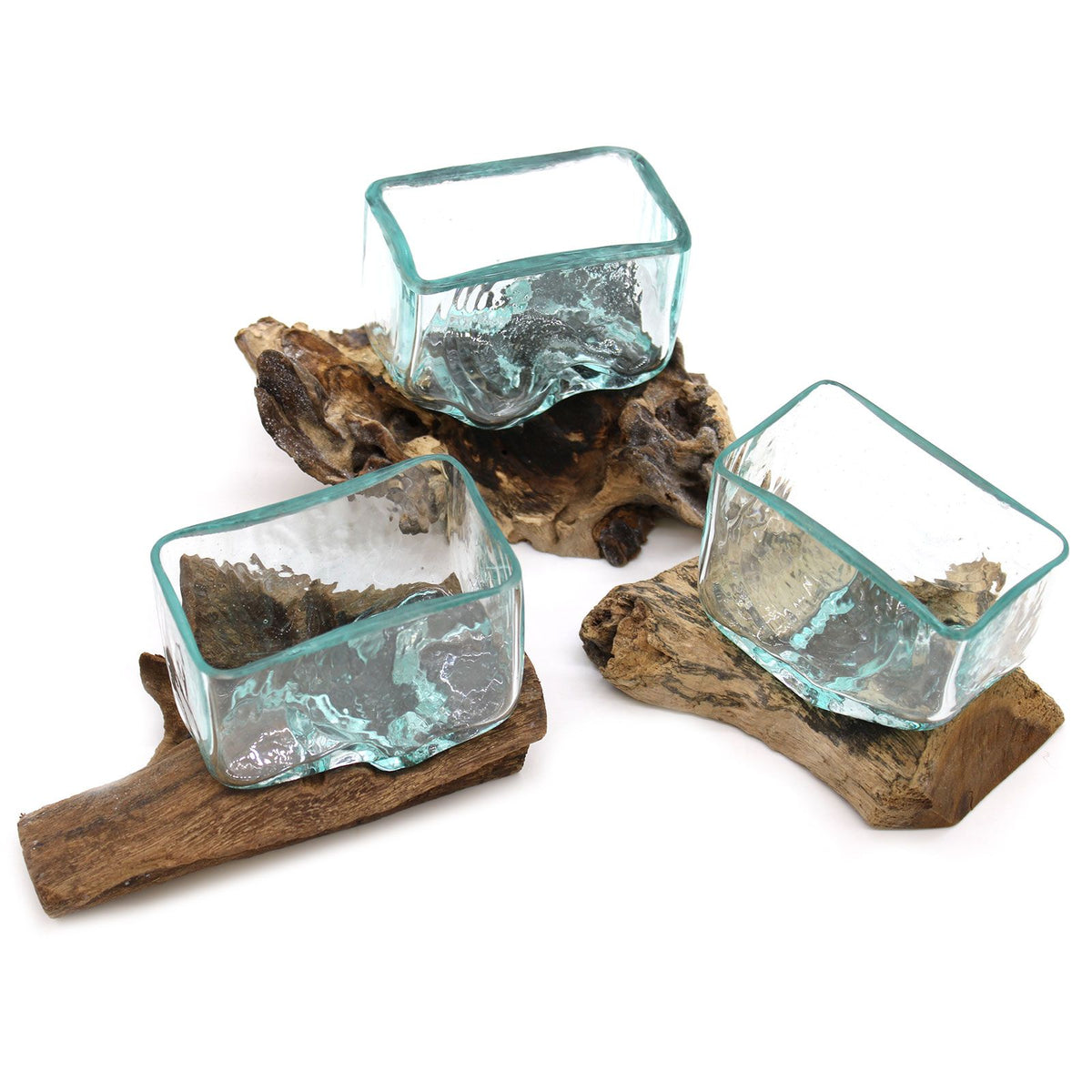 Molten Glass Tank on Wood with Stand - Small Bowl product image 2