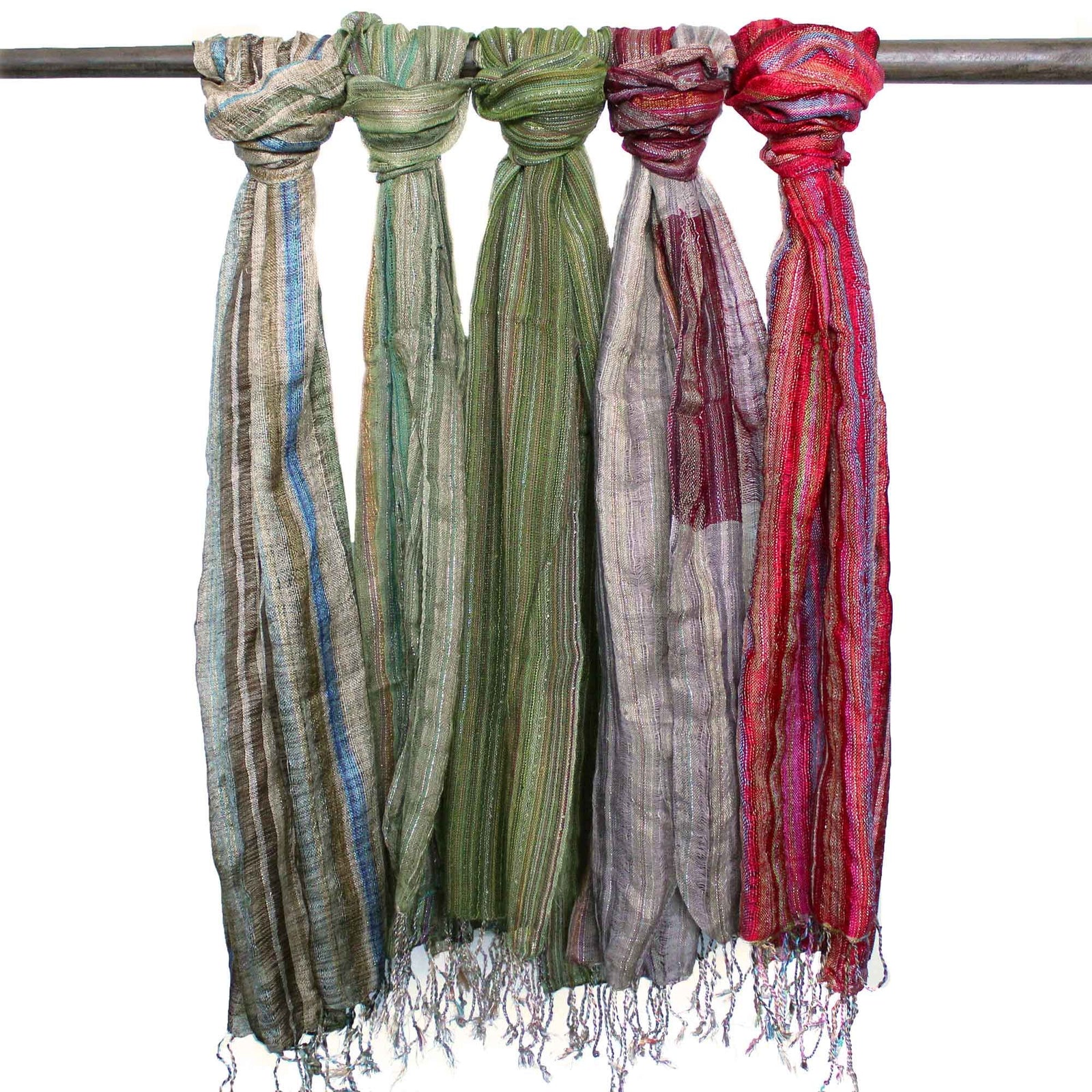 Indian Boho Scarves - 22x72cm - Random Greens product image