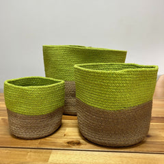 Set of 3 Cotton Rope Storage Baskets - Pistachio product image 5