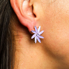 Lavender - Vintage Glass - Flowers - Earrings product image 3