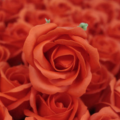 Craft Soap Flowers - Med Rose - Sunset Orange product image