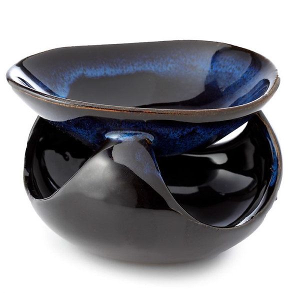 Abstract Dark Mottled Ceramic Oil Burner (asst) product image