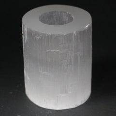 Selenite Cylinder Candle Holder - 10 cm product image