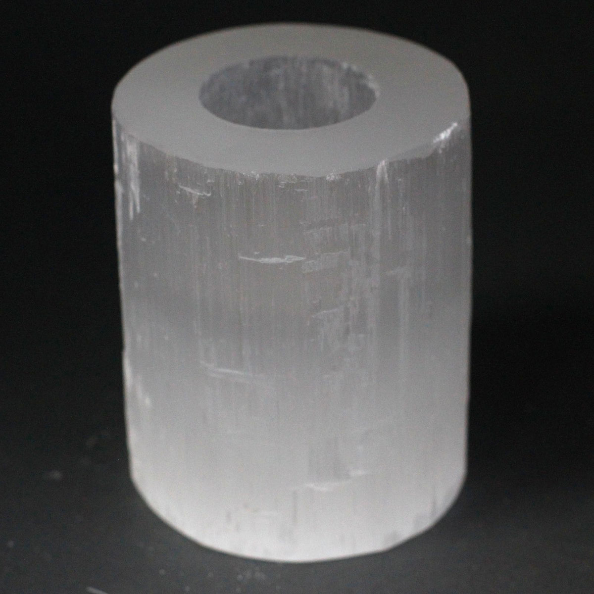 Selenite Cylinder Candle Holder - 10 cm product image