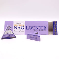 42g Jumbo Golden Nag - Lavender Backflow Incense Cones product image 2