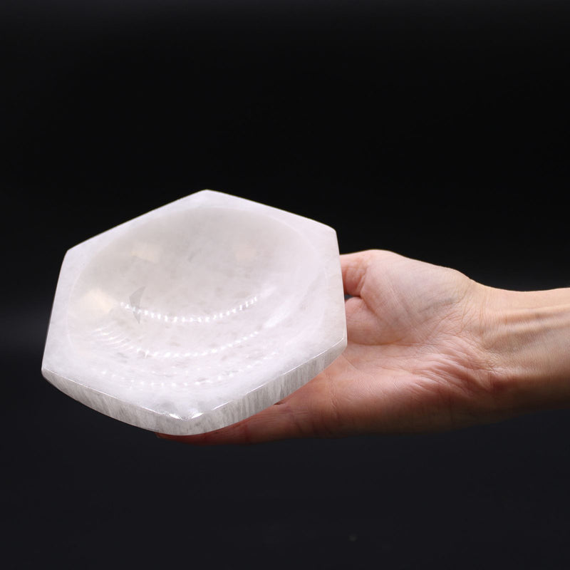 Selenite Hex Bowl - 15cm product image