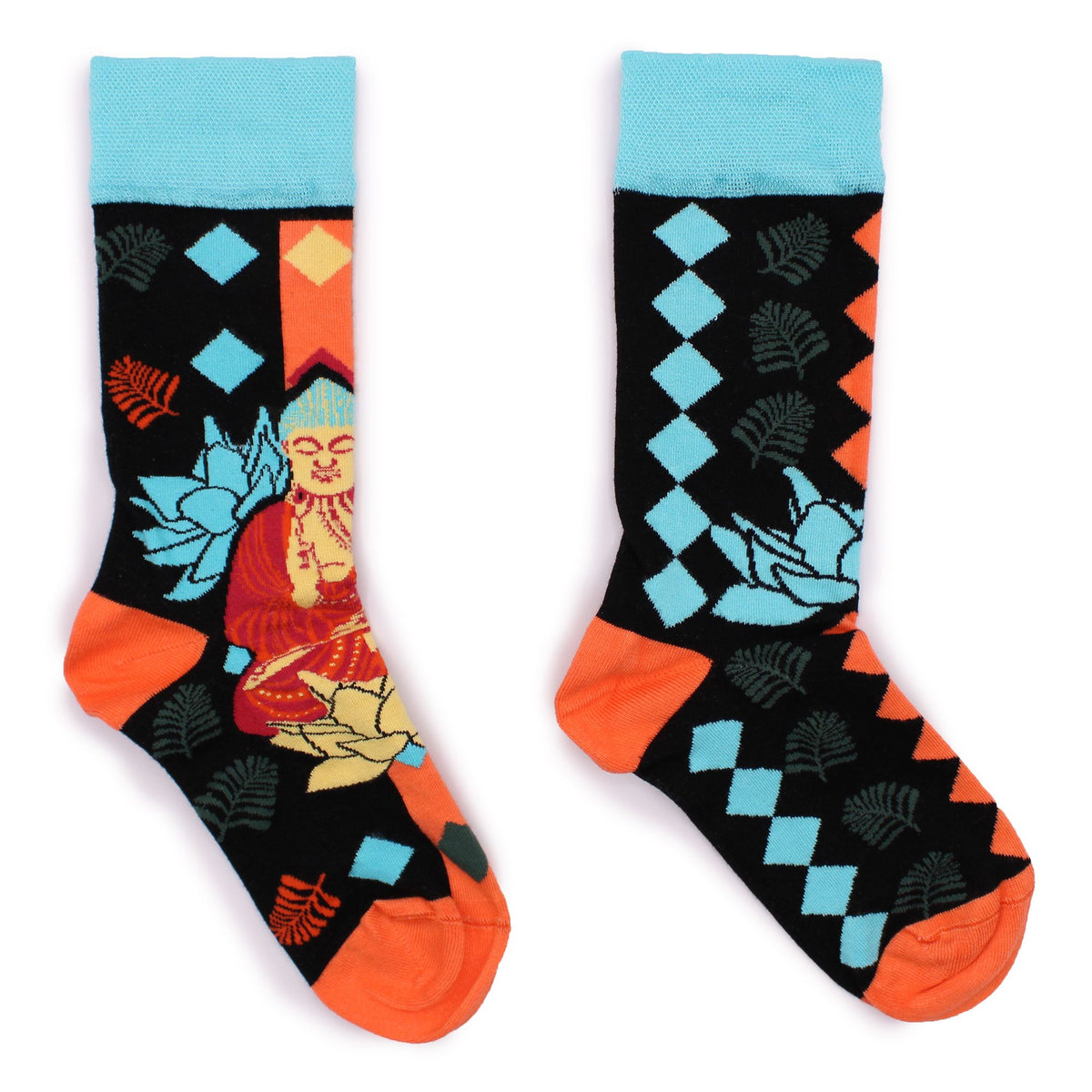 Hop Hare Bamboo Socks S/M - Blue Buddha & Lotus product image 5