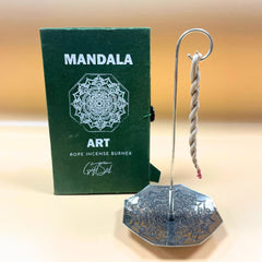 Rope Incense and Silver Plated Holder Set - Mandala Flower product image 6