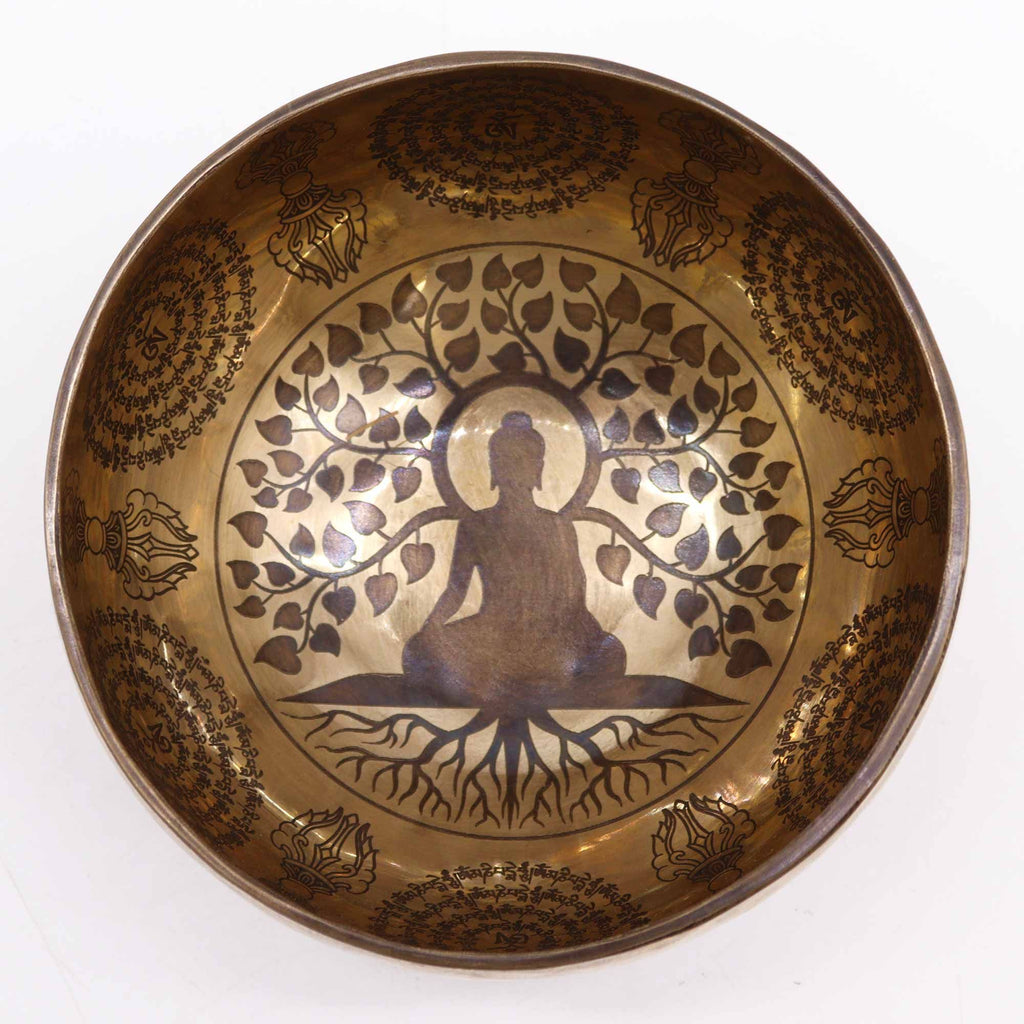 Tibetan Healing Engraved Bowl - 16cm - Bodhi Tree Buddha product image 2