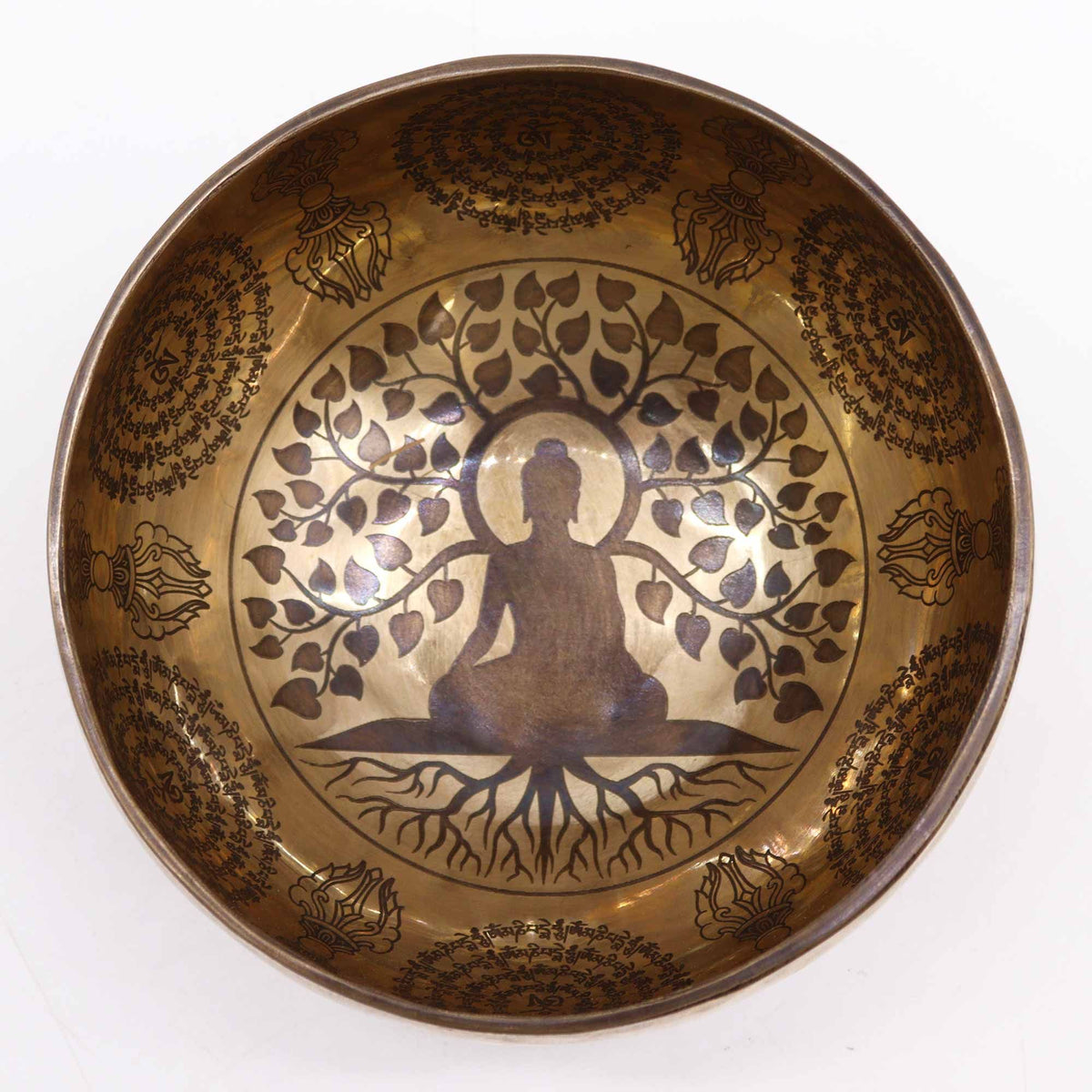 Tibetan Healing Engraved Bowl - 16cm - Bodhi Tree Buddha product image 2