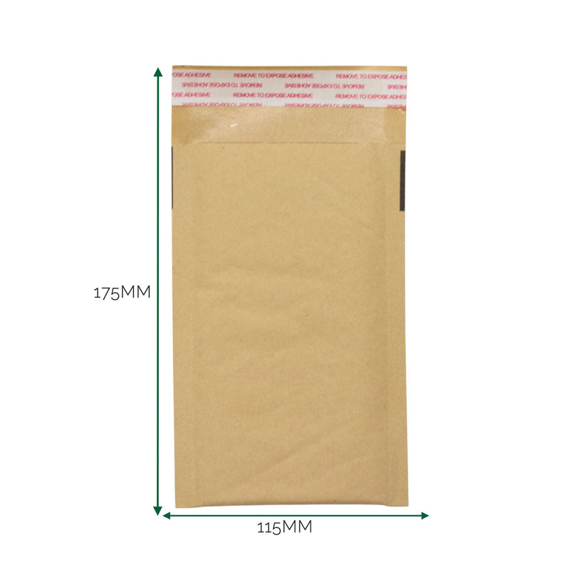 Kraft Padded Bubble Envelope (115x175+40mm) product image