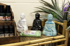 Sitting Buddha Oil Burner - White product image 4