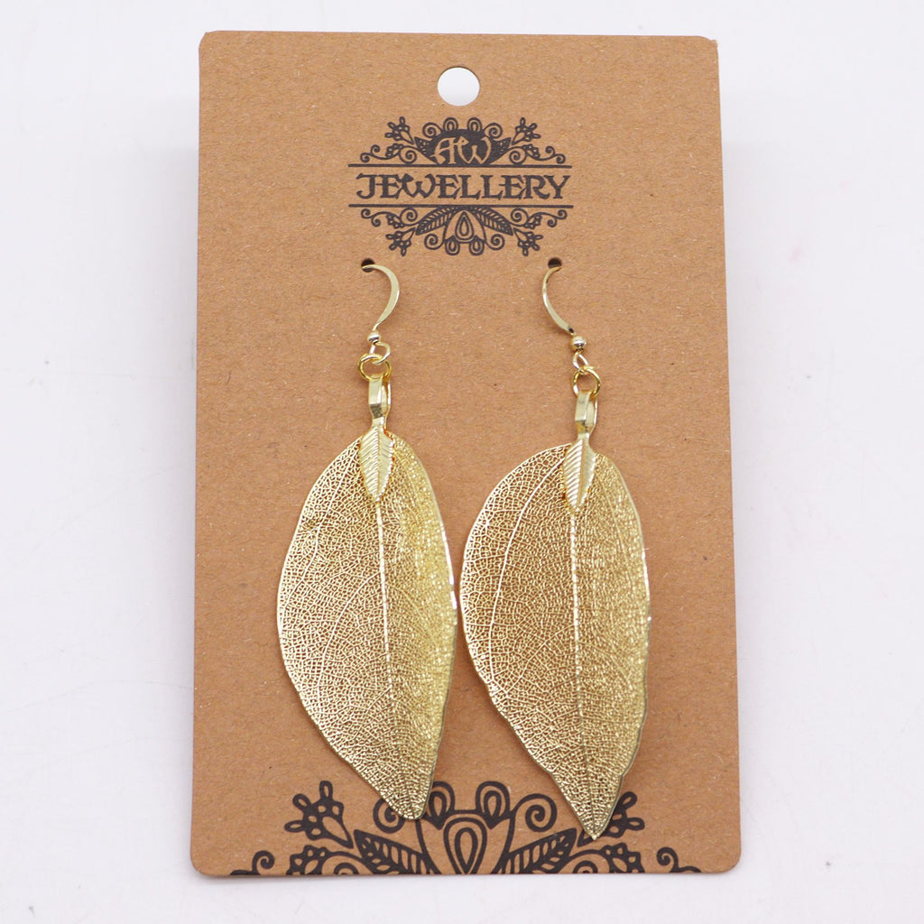 Earrings - Bravery Leaf - Gold product image 3