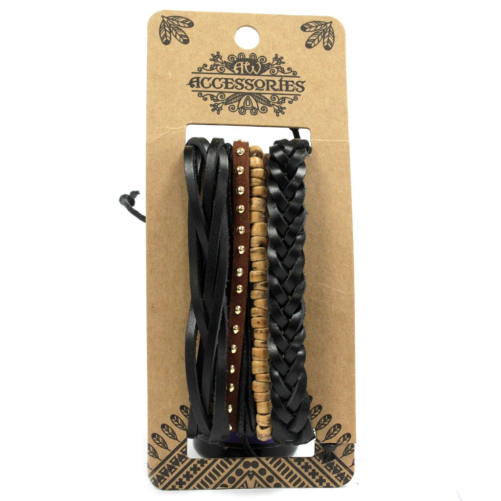 Mens Bracelet Sets - Black & Macho (asst) product image