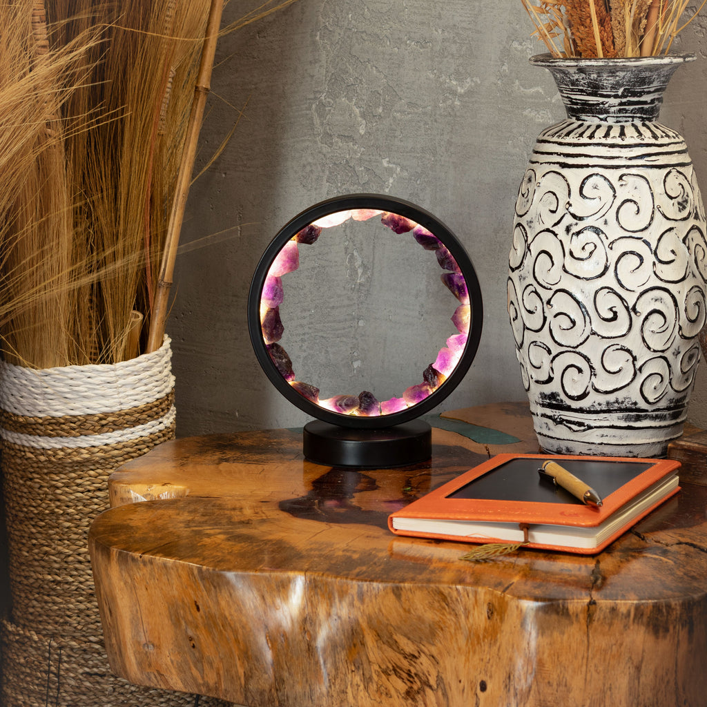 Gemstone Halo Lamp - Zen Spirit  - Amethyst – product view 3