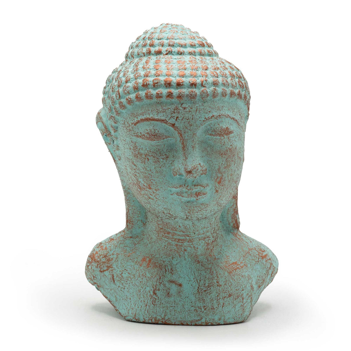 Tranquility Buddha Head - Green Copper product image