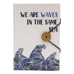 Notebook with strap - Waves in the same sea product image 6
