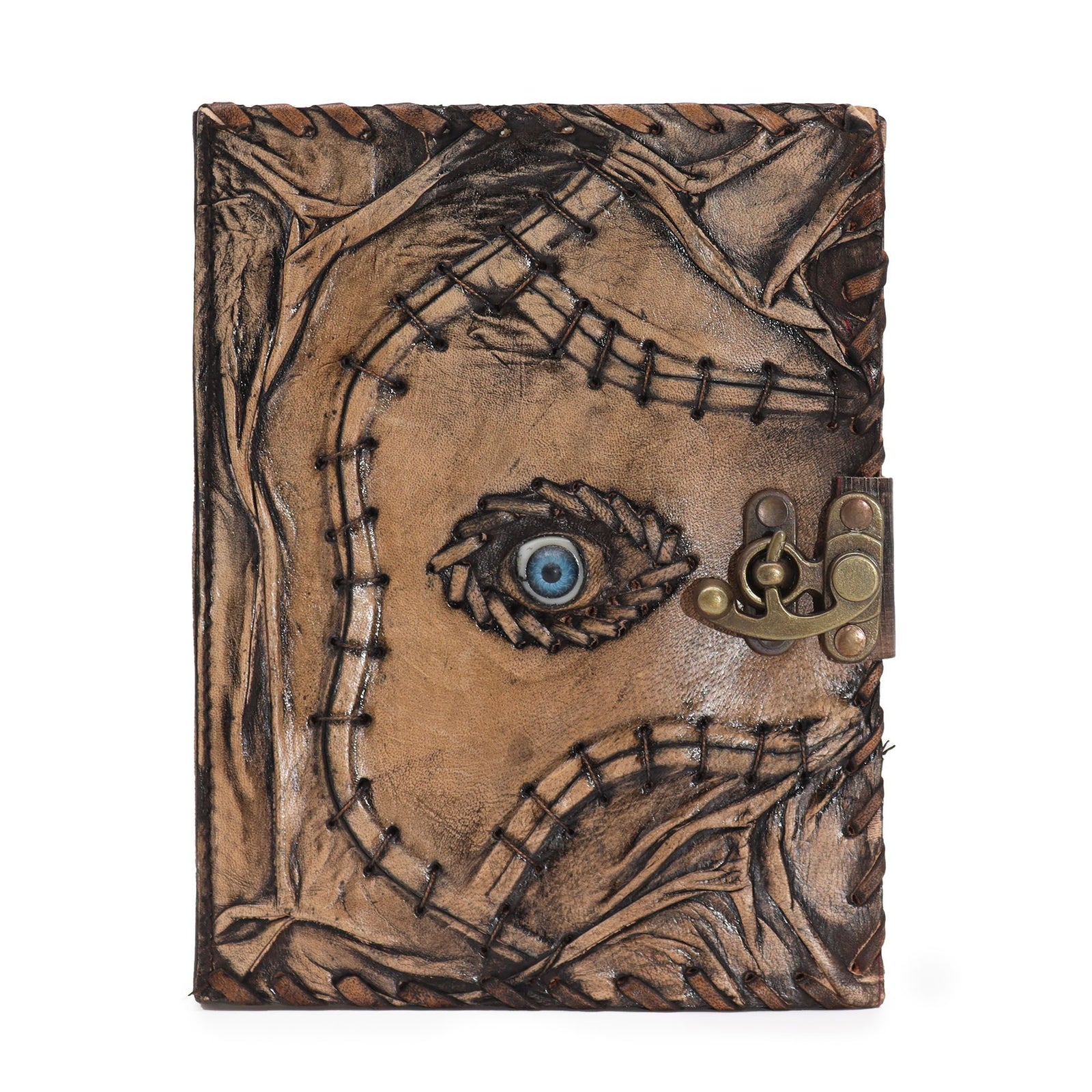 Brown Tan Book - Evil Eye Decor - 160 Deckle Edges Pages - 20x15cm product image