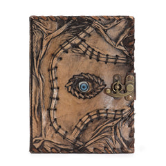 Brown Tan Book - Evil Eye Decor - 160 Deckle Edges Pages - 20x15cm product image