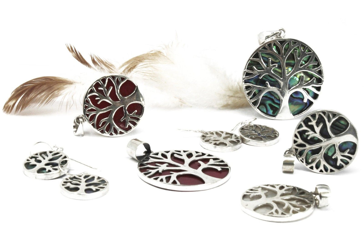 Tree of Life Silver Pendant 22mm - Mother of Pearl product image 5