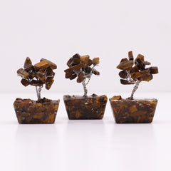 Mini Gemstone Tree On Orgonite Base - Tigereye (15 stones) product image 5