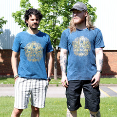 Nomad Sari Stonewashed Cotton T-Shirt – Hamsa – Blue – XL product image 3