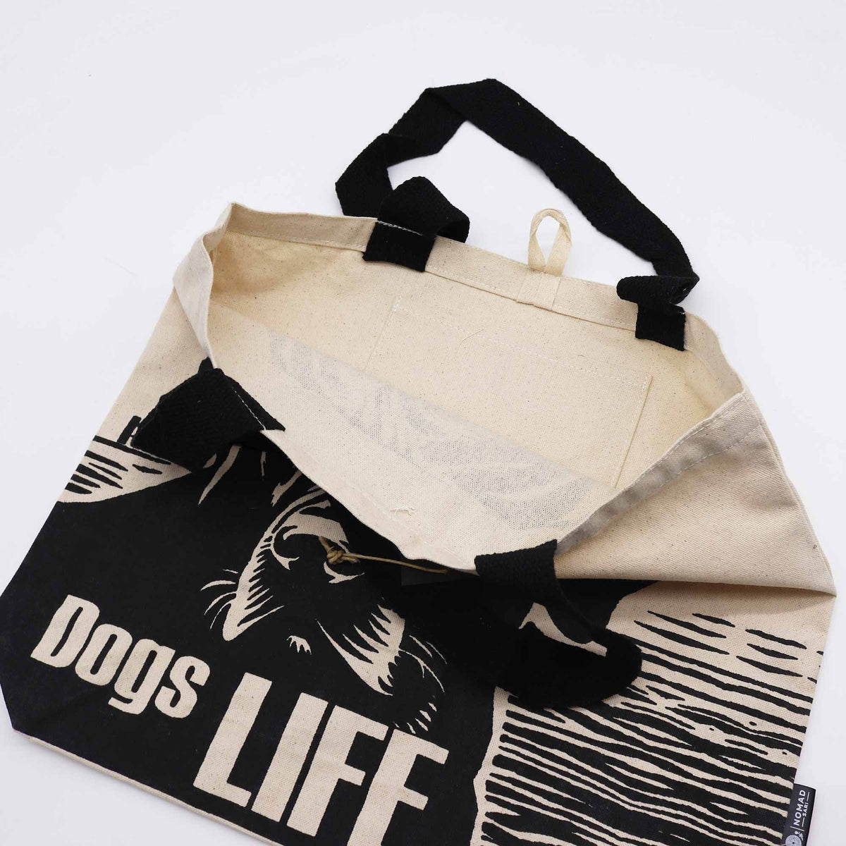 Iconic Classic Tote Bag - It's a Dogs Life - White 10oz product image 4