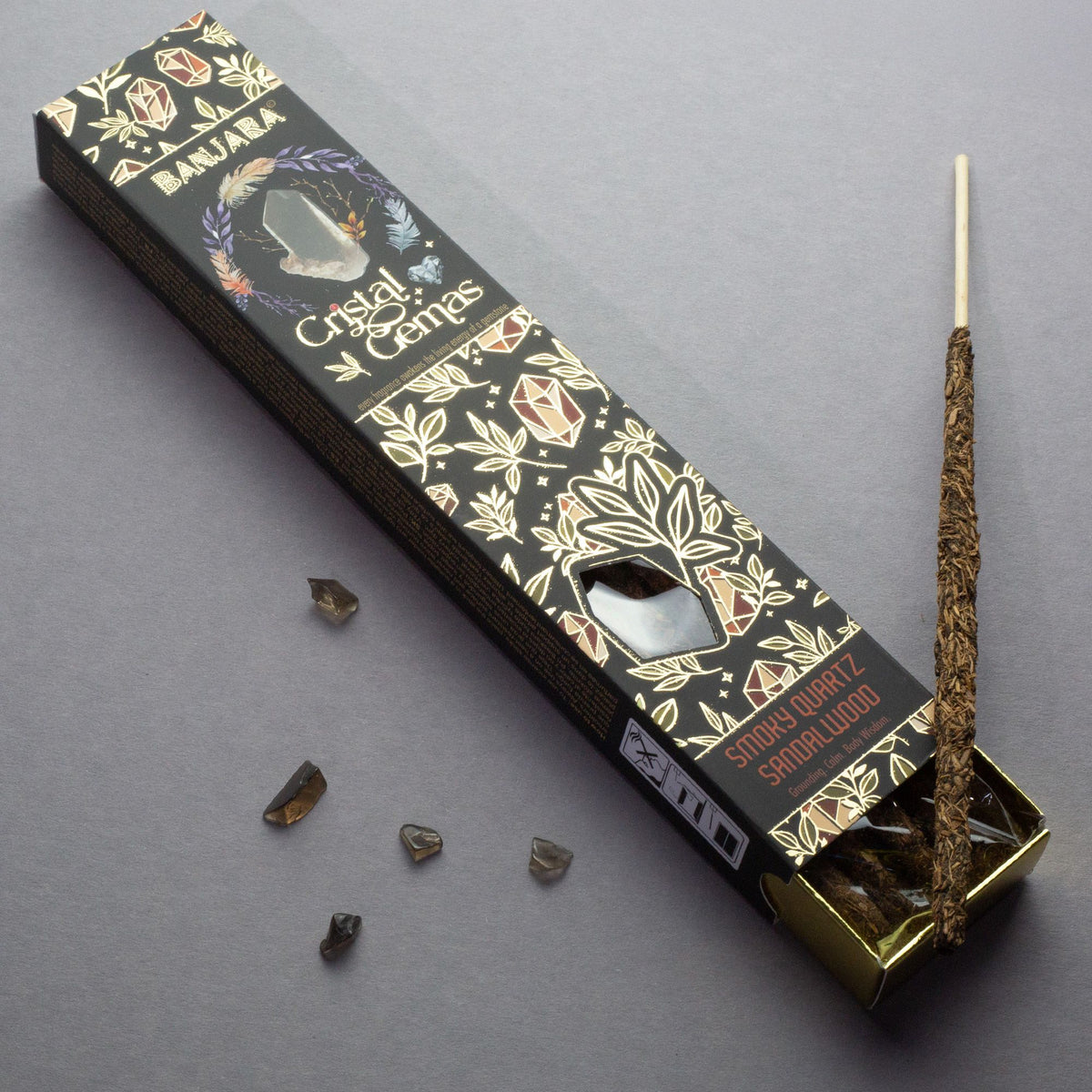 Banjara Cristal Gemas Incense Sticks - Smoky Quartz Sandalwood - product image 6
