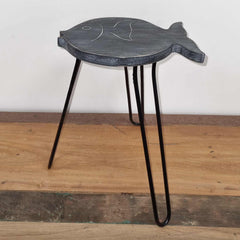 Albasia Wood Fish Stand - Greywash product image 2
