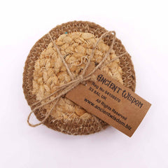 Natural Coaster - Jute & Cotton 10cm (set of 4) - Natural Boarder product image 3