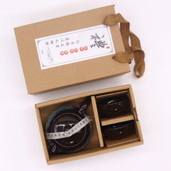 Herbal Black Glaze Teapot Set - Pot & Two Cups product image 2