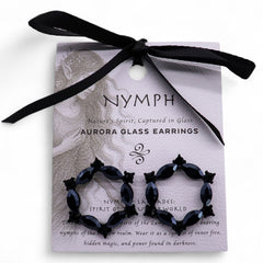 Jet Black - Vintage Glass - Loop - Earrings product image 6