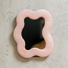 Soft Squiggly Mirror – Square Pebble – Rose Blush (22.5x27x2.3cm) product image 5